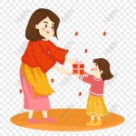 엄마에게 선물을주는 아이 PNG 일러스트 무료 다운로드 - Lovepik 엄마에게 선물을주는 아이