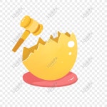  砸 황금 달걀 황금 만화 손으로 그린 패턴 장식