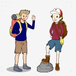  여행 손을 등반 듀오를 준비 만화 손으로 그린 국가 날