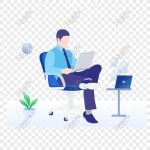  컴퓨터 아이콘 무료 벡터 일러스트 재료로 일하는 사람