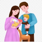  두 자녀를 둔 한 가족