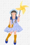 풍차 소녀 PNG 일러스트 무료 다운로드 - Lovepik 풍차 소녀