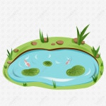 연못 3d PNG 일러스트 및 벡터 이미지 | 무료 다운로드 - Lovepik