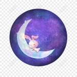 하늘에서 달에 자고 좋은 밤 요소와 토끼 치유 PNG 일러스트 무료 다운로드 - Lovepik 하늘에서 달에 자고 좋은 밤 요소와 토끼 치유