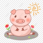 상업 만화 귀여운 앉아 위치 돼지 년 손으로 그린 손으로 계정 돼지... 상업 만화 귀여운 앉아 위치 돼지 년 손으로 그린 손으로 계정 돼지 요소