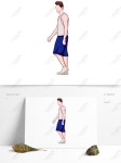  손으로 그린 소년 그림 문자