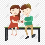 벤치에 사랑 PNG 일러스트 및 벡터 이미지 | 무료 다운로드 - Lovepik