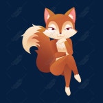 앉아 여우 PNG 일러스트 및 벡터 이미지 | 무료 다운로드 - Lovepik