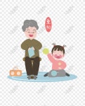  투명 하단 Png 가정과 할머니 짠 스웨터