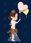  꿈꾸는 신부 만화 일러스트 레이션