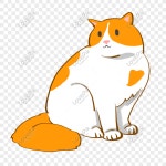  만화 손으로 그린 노란 새끼 고양이 그림