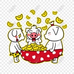 돼지는 행운을 PNG 일러스트 및 벡터 이미지 | 무료 다운로드 - Lovepik