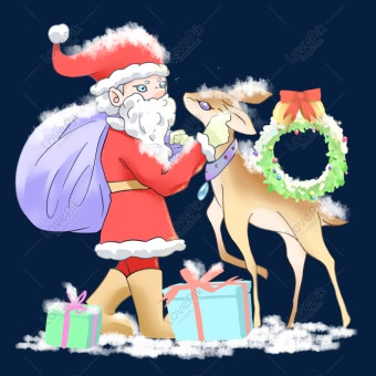 산타 클로스와 화환 그림 PNG 일러스트 무료 다운로드 - Lovepik 산타 클로스와 화환 그림