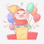 2019 구정 돼지 년 챔피언 돼지 캐릭터 PNG 일러스트 무료 다운로드 - Lovepik 2019 구정 돼지 년 챔피언 돼지 캐릭터