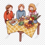  손으로 그린 만화 2019 동료 저녁