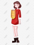 행복 한 새 해 손으로 그린 수채화 만화 행복 한 빨간 소녀 PNG 일러스트 무료 다운로드 - Lovepik 행복 한 새 해 손으로 그린 수채화 만화 행복... 