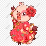 만화 새해 돼지 귀여운 작은 빨간 꽃과 함께 PNG 일러스트 무료 다운로드 - Lovepik 만화 새해 돼지 귀여운 작은 빨간 꽃과 함께
