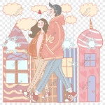  하우스 애호가 흰 구름 펄럭이는