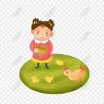 작은 동물과 동화 만화 소녀 PNG 일러스트 무료 다운로드 - Lovepik 작은 동물과 동화 만화 소녀