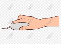  손으로 그려진 된 만화 손을 마우스를 사용 하여