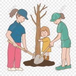 식목일, 나무를 심는 모든 사람들, 수공예 그림, 무료 요소 다운로드 PNG 일러스트 무료 다운로드 - Lovepik 식목일, 나무를 심는 모든 사람들... 