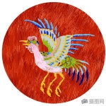  봉황이 자수
