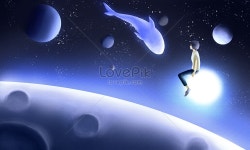 꿈 속에서 별 바다 일러스트 무료 다운로드 - Lovepik 꿈 속에서 별 바다