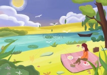 여름 산들바람 일러스트 무료 다운로드 - Lovepik 여름 산들바람