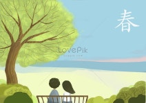 바다를 봄 꽃 일러스트 무료 다운로드 - Lovepik 바다를 봄 꽃