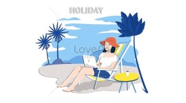 휴가 일러스트 무료 다운로드 - Lovepik 휴가