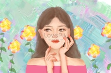 피부 관리 여자 일러스트 무료 다운로드 - Lovepik 피부 관리 여자