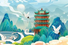 중국 스타일의 조경 건물 우한 옐로우 크레인 타워 미적 경치 장소 일러스트 일러스트 무료 다운로드 - Lovepik 중국 스타일의 조경 건물 우한... 