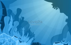 푸른 해양 식물 해저 풍경 벡터 일러스트 무료 다운로드 - Lovepik 푸른 해양 식물 해저 풍경 벡터