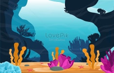 크리 에이 티브 해양 식물 해저 풍경 벡터 일러스트 무료 다운로드 - Lovepik 크리 에이 티브 해양 식물 해저 풍경 벡터