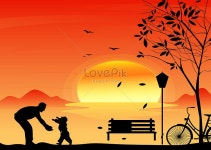 행복한 아버지와 그의 어린 아이가 해질녘에 노는 실루엣 일러스트... Lovepik 행복한 아버지와 그의 어린 아이가 해질녘에 노는 실루엣