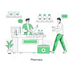 약국의 현대 평평한 삽화 일러스트 무료 다운로드 - Lovepik 약국의 현대 평평한 삽화