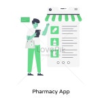 약국 앱의 편집 가능한 플랫 삽화 일러스트 무료 다운로드 - Lovepik 약국 앱의 편집 가능한 플랫 삽화