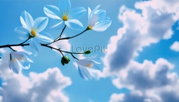 푸른 하늘과 꽃 배경 사진 무료 다운로드 - Lovepik 푸른 하늘과 꽃 배경