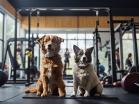 Two Dog In A Gym