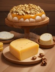 Delicious Cheese On The Table Parmesan And Gouda With Walnuts And Honey On Table 사진 무료 다운로드 - Lovepik Delicious... 
