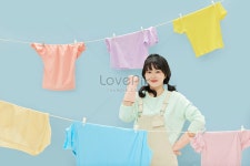 햇빛 소녀 세탁 및 건조 옷 사진 무료 다운로드 - Lovepik 햇빛 소녀 세탁 및 건조 옷