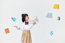 떠 다니는 문구와 행복한 어린 소녀 사진 무료 다운로드 - Lovepik 떠 다니는 문구와 행복한 어린 소녀