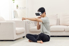 집에서 Vr 안경으로 운동하는 남자 사진 무료 다운로드 - Lovepik 집에서 Vr 안경으로 운동하는 남자