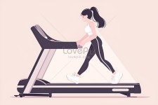 행복한 요가 소녀 일러스트 무료 다운로드 - Lovepik 행복한 요가 소녀