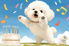 생일 파티에 개 일러스트 무료 다운로드 - Lovepik 생일 파티에 개