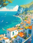 바다가 있는 집에 살아요 일러스트 무료 다운로드 - Lovepik 바다가 있는 집에 살아요