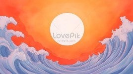 깊은 바다의 거대한 파도 일러스트 무료 다운로드 - Lovepik 깊은 바다의 거대한 파도