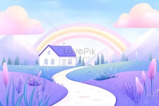 드림 레인보우 하우스 일러스트 무료 다운로드 - Lovepik 드림 레인보우 하우스