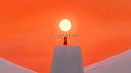 산 정상의 승리자 일러스트 무료 다운로드 - Lovepik 산 정상의 승리자