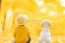 숲속의 강아지와 아이 사진 무료 다운로드 - Lovepik 숲속의 강아지와 아이
